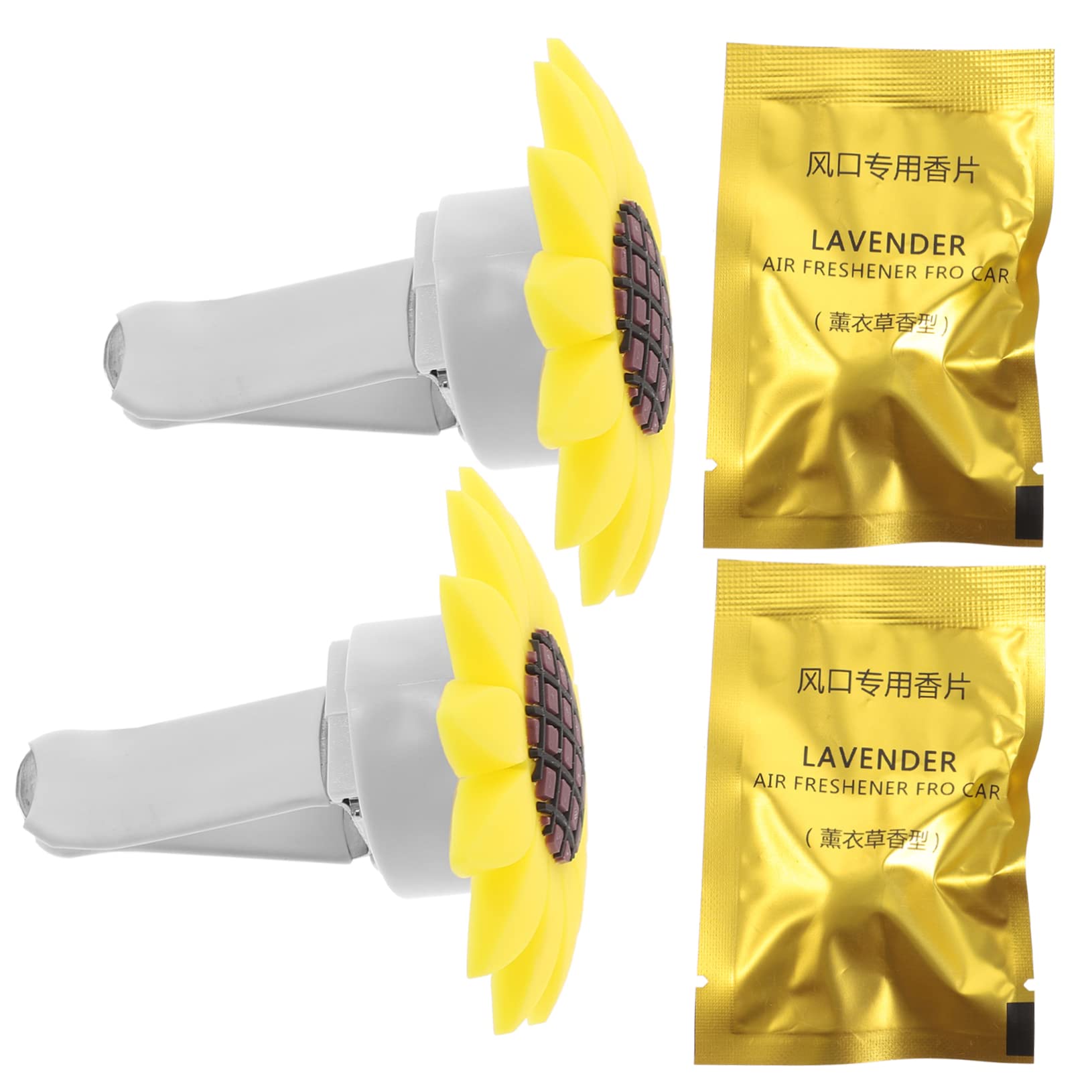 ibasenice 5 Set Di Accessori Per Auto Clip A Forma Di Girasole Clip Per Bocchette Di Ventilazione Per Auto 4 Pezzi * 5