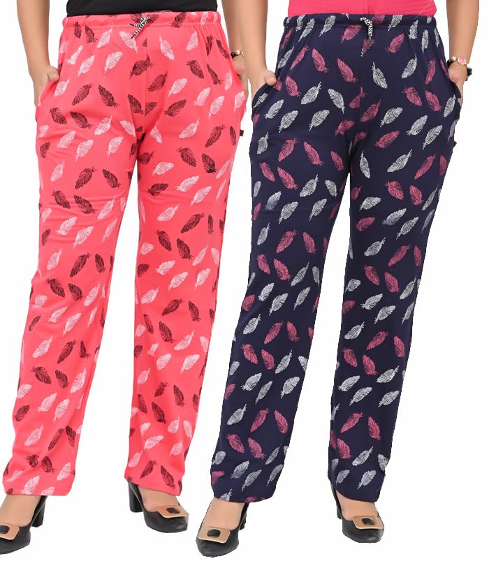 Women’s and Girls Floral Printed Cotton Pyjama/Lower/Women’s Track Pant/Lounge Pants | Pack of 2-picture-46