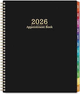 2026 Appointment Book - Daily Planner 2026 from Jan. 202 - Dec. 2026, 30-Minute Interval, Hourly Planner, Weekly Appointment Planner with Colorful Tabs, 8.5" x 11"