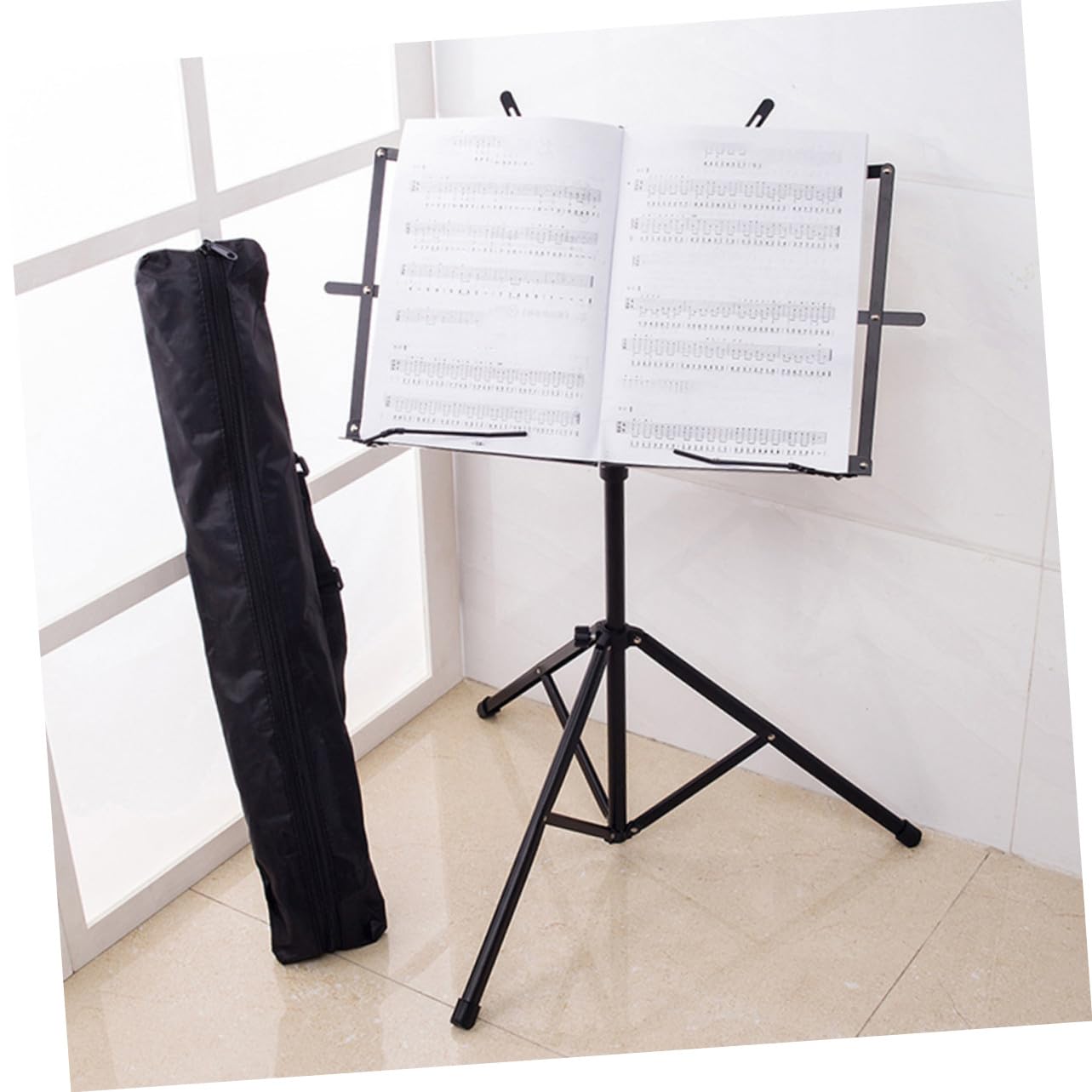 SUPVOX Leggio Musicale Portatile da Scrivania con Supporto Rinforzato e Piedini Antiscivolo Porta Spartiti Stabile per Musicisti Regalo per Famiglia e Amici