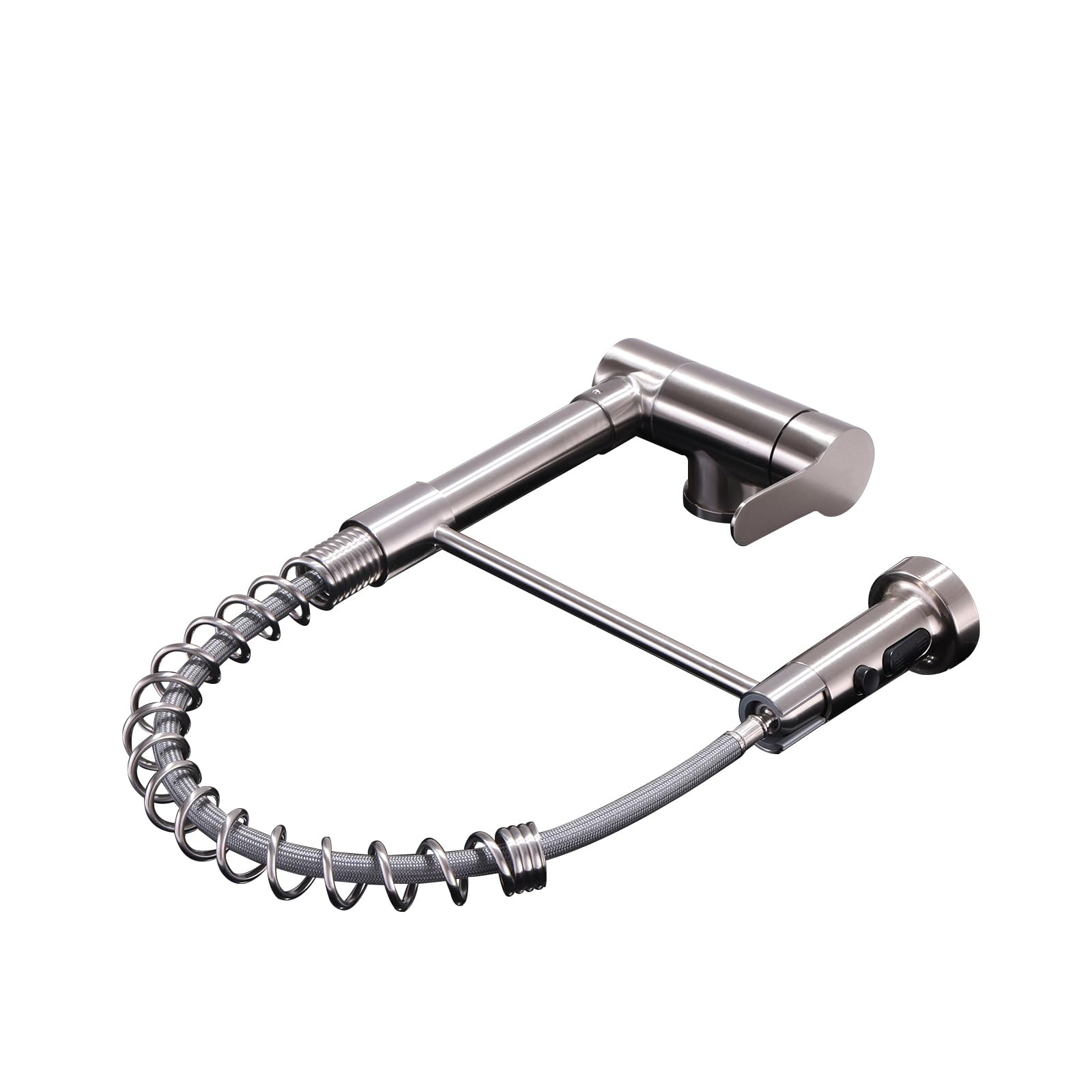 XJTNLB Grifo Fregadero Muelle Grifos Cocina Fregadero Abatibles Cepillado Grifo Extraible Cocina Acero Inoxidable con 3 Modos de Descarga de Agua