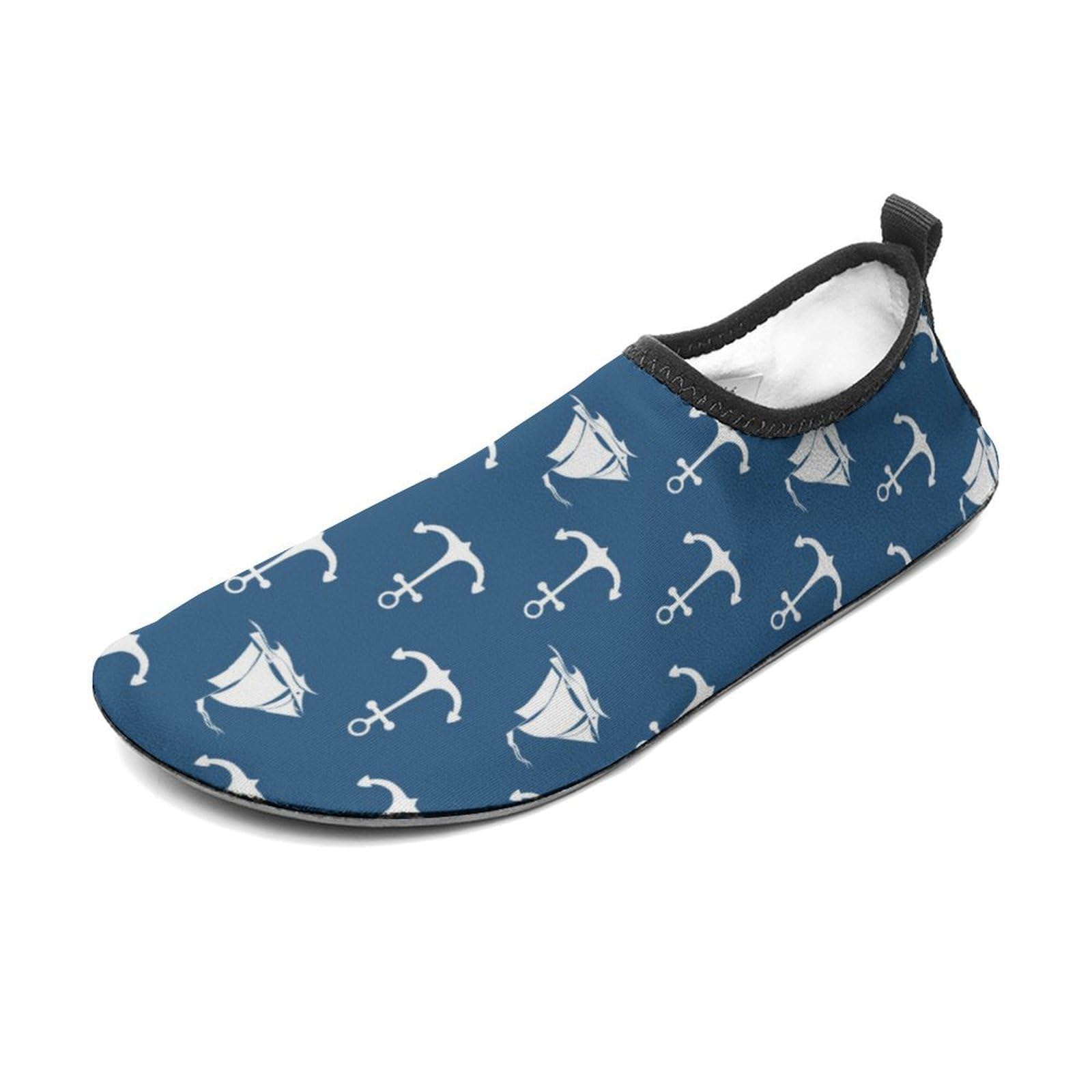 Nautical Funny Anchor Water Shoes Beach Shoes Aqua Socks for Women Men Swimming Yoga