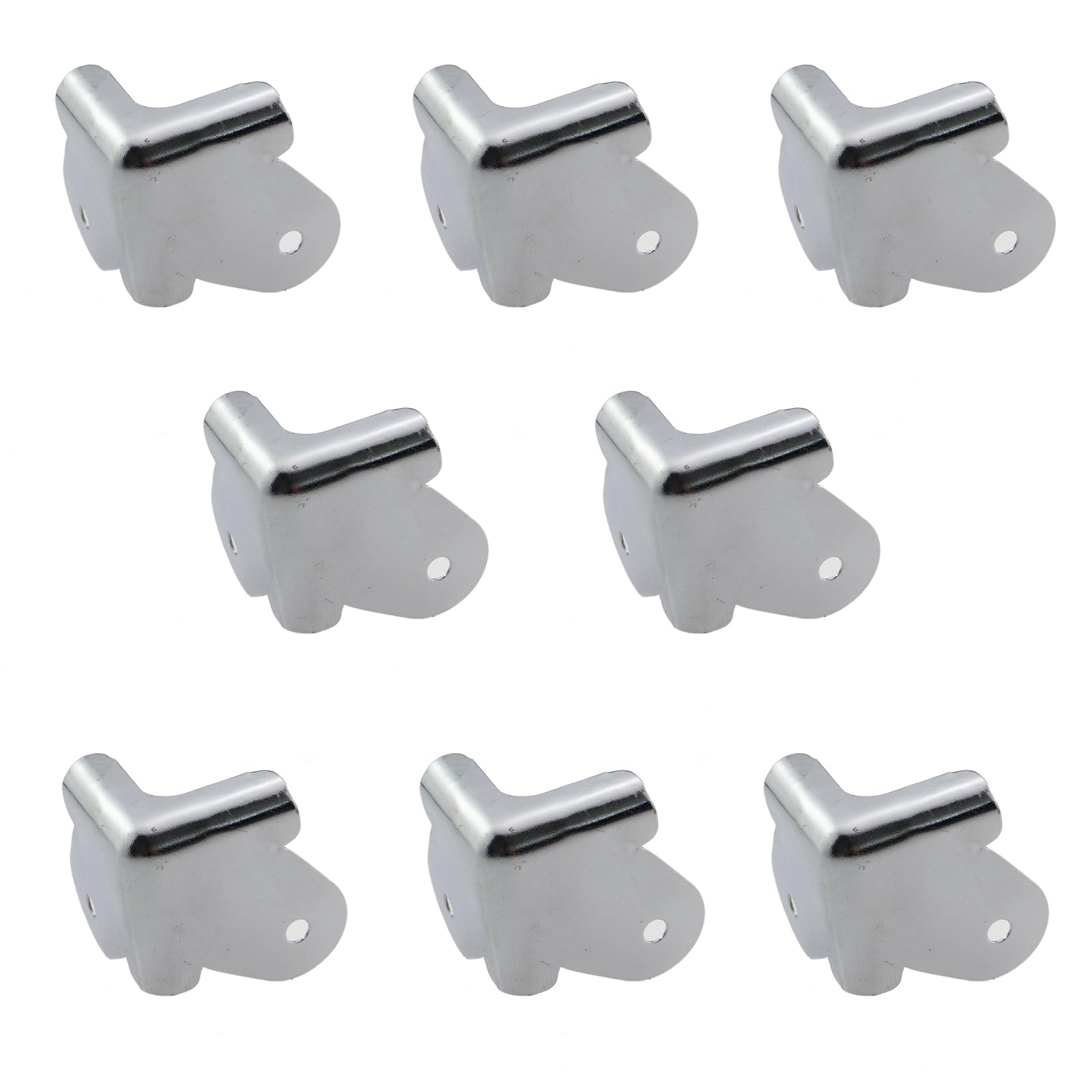 Caishun Iron Clad Corner Audio Case Protector - 8PCS 1 inch Silver Triangle Loudspeaker Shield