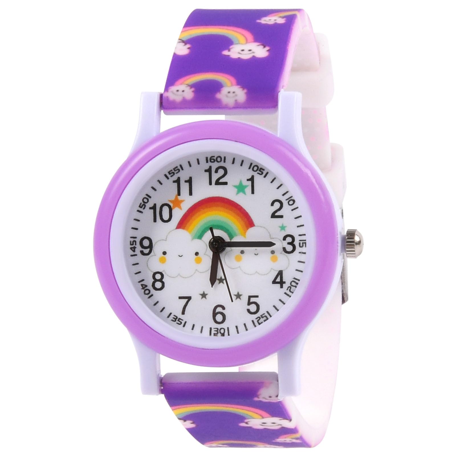 OFFCUP Reloj de Infantil, Reloj de Pulsera Analógico para Niños Niña, Relojes de Pulsera de Silicona para Niños, Relojes de Cuarzo Niña con Lindo Dibujos en 3D, para Niños 3-11 Años