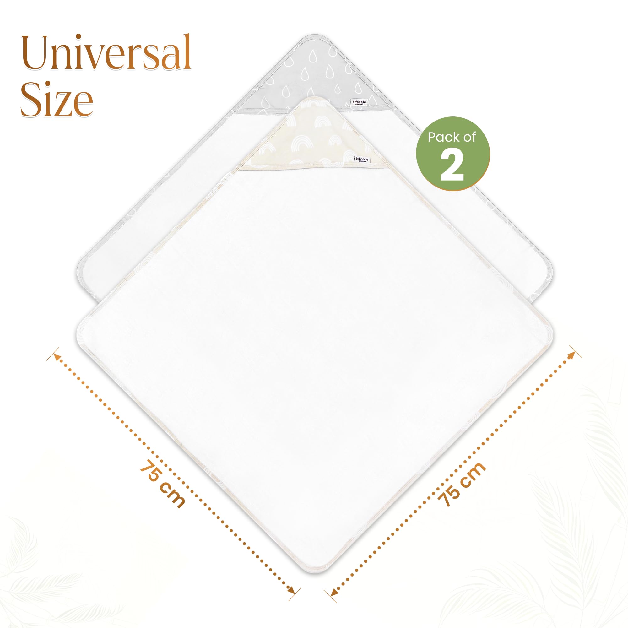 Hooded Baby Towel, Ultra Soft Bamboo Bath Towel for Infant and Baby Quick-Dry and Hypoallergenic Baby Towel with Hood - Image 2