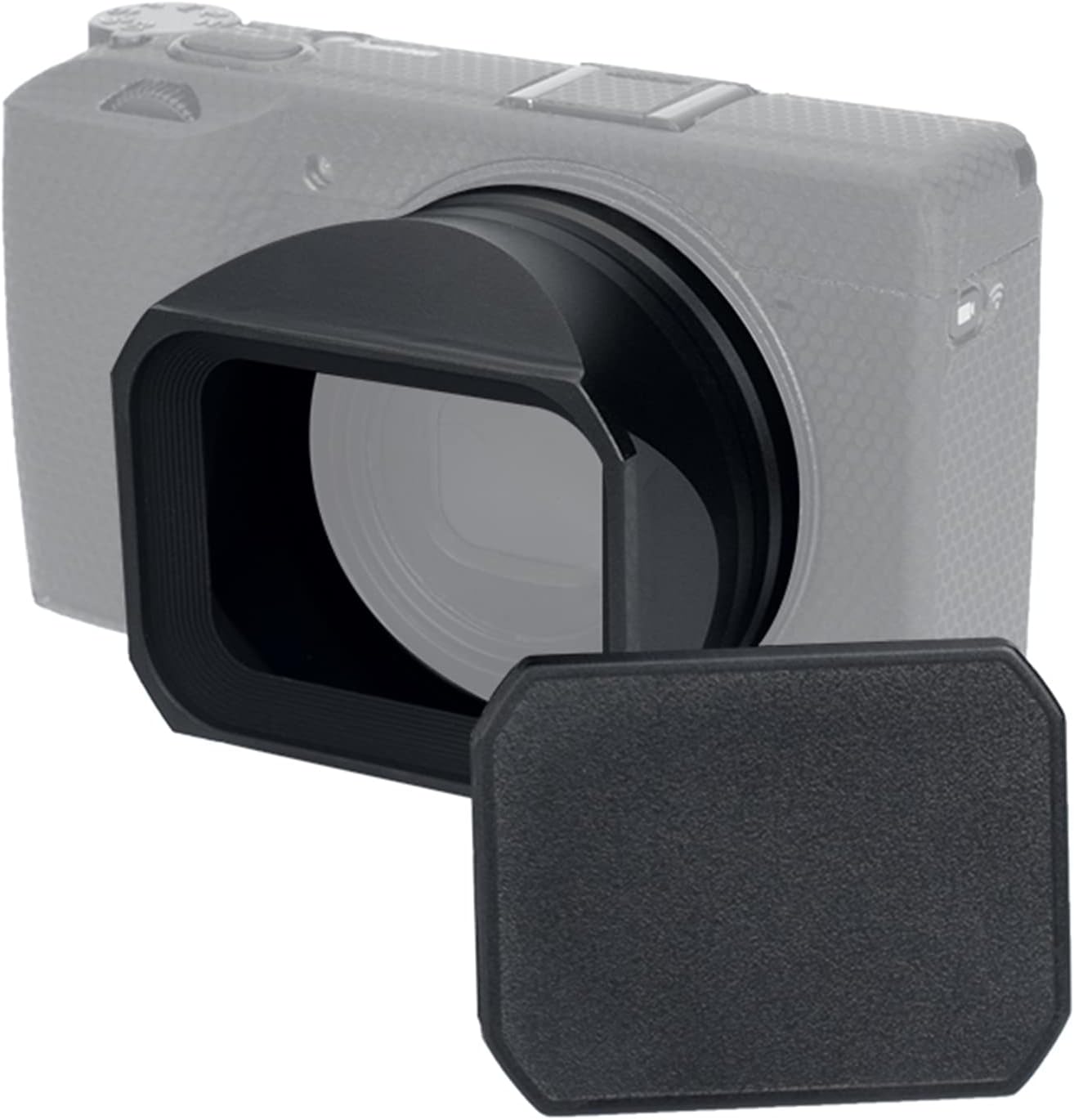 Pare-soleil 46mm Universel - Protection Objectif Appareil Photo - Plastique Résistant - 6.7x5.8cm - Noir Accessoire Photo Reflex