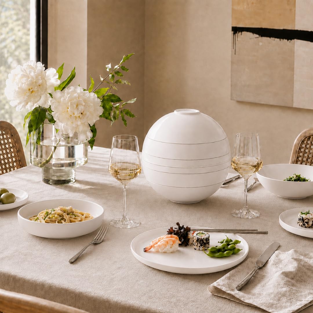 ビレロイアンドボッホ Villeroy & Boch ラ・ボール 食器セット白 Amazon.co.jp: Villeroy & Boch Iconic Collection La Boule 食器7点