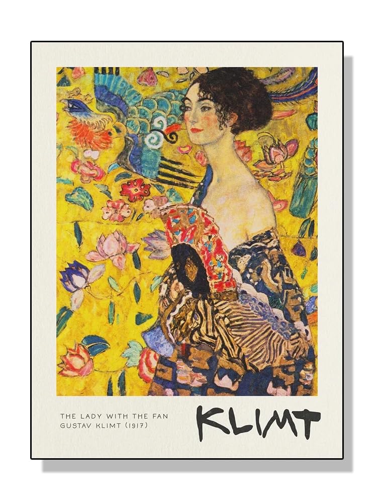 GUSTAV　KLIMT、クリムト、扇を持つ婦人、希少な画集より、新品高級額 51b10GLX7cL._SS200_.jpg
