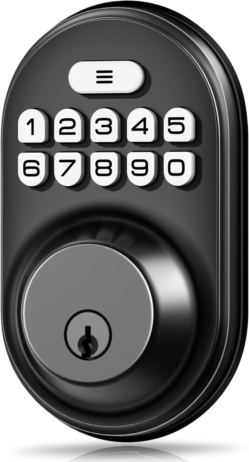 Veise Keyless Entry Door Lock, Electronic Keypad Deadbolt, Keyed Entry