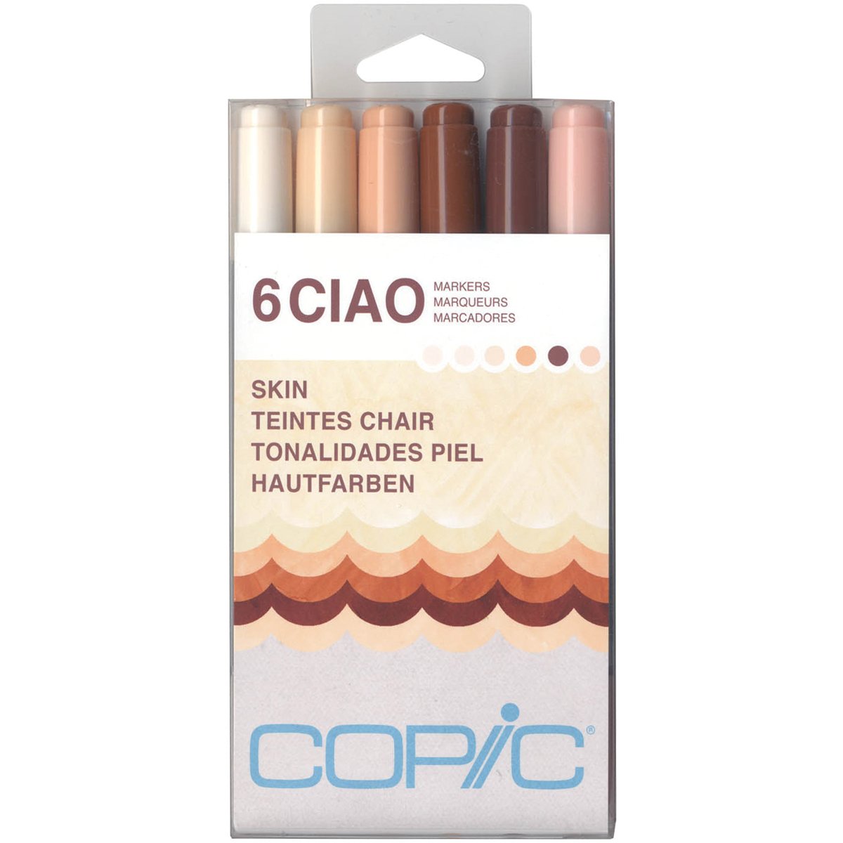 CopicCiao Markers 6 Pack - Skin