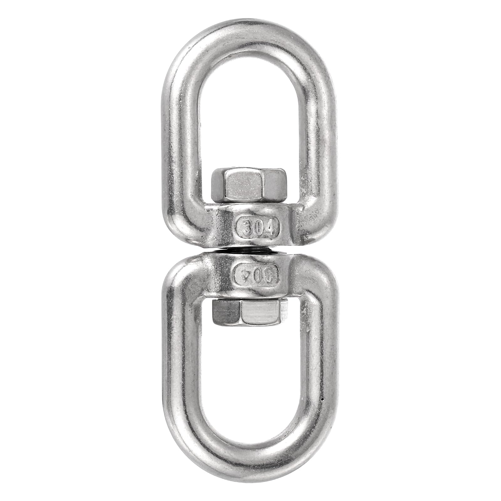 PATIKIL Double Ended Swivel Hook, (M12), 304 Stainless Steel Eye to Eye Swivel Shackle Ring Connector, Suit for Marine/Tree Swing/Hammock Chair/Gardens/Outdoor Activities