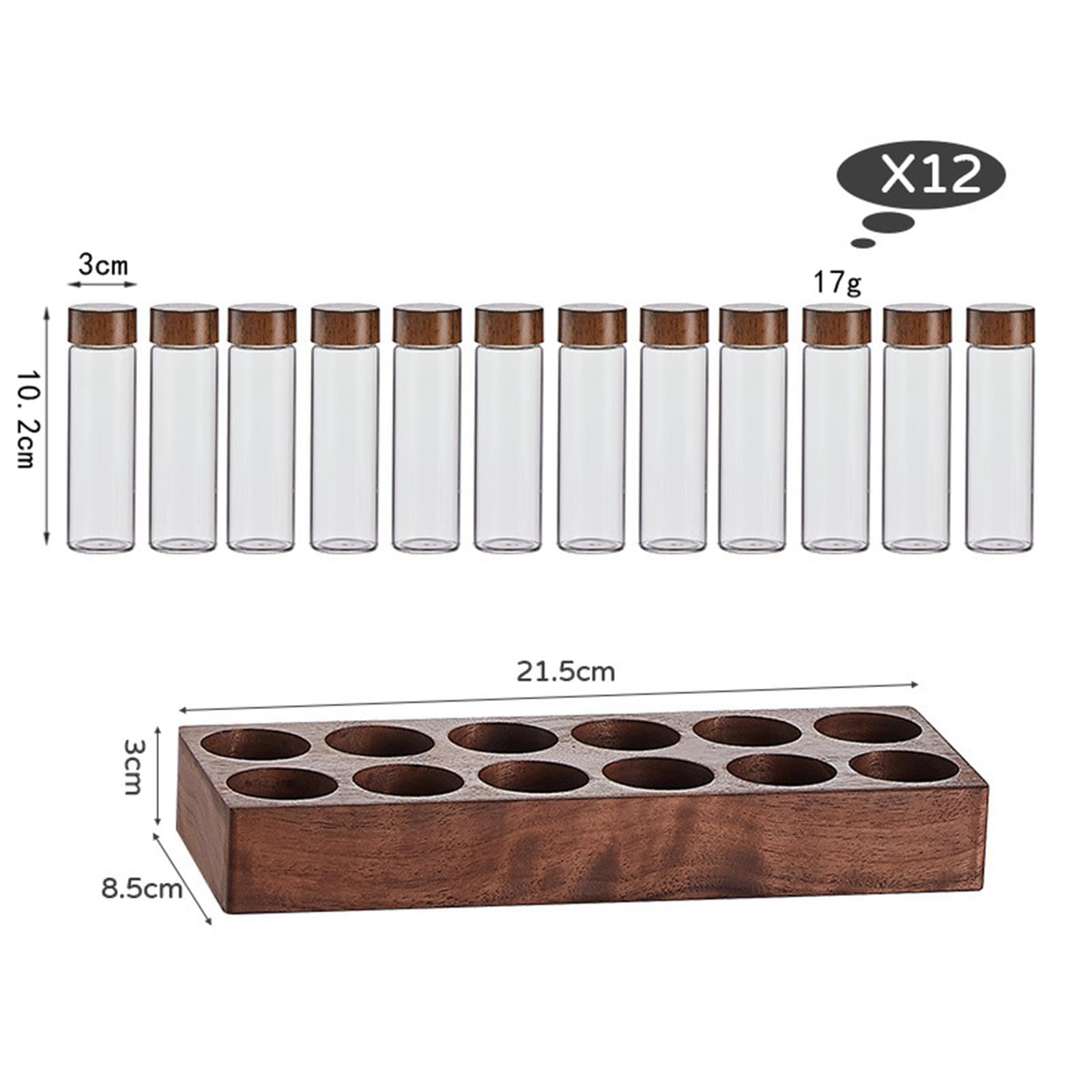 Kaffeebohnen Röhrchenflasche, Und Aufbewahrungsröhrchen für Kaffeebohnen, Leeres, Transparentes, Luftdichtes Reagenzglas Zur Aufbewahrung von, 17g