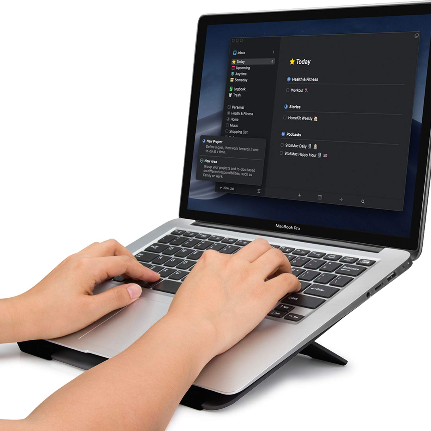 DailyObjects Aros Adjustable Folding Laptop/Tablet Stand at 3 Angles | Ideal tilt for Drawing/Writing/Viewing | Aluminum Finish | Suitable for Table/Desk/Bed 15 61CnDabXJQL. SL1500