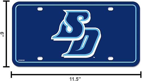 Miniatura 204 de NCAA etiqueta de metal para auto, negro