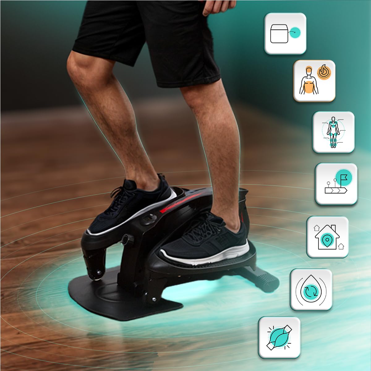 GLOBAL RELAX® | Steppers | Pedalatore Portatile | Piattaforme per Il Fitness I Tapis roulant I Fitness Stair Climber I Bicicletta Eliptica | Cyclette | Indoor | Allenamento Domestico