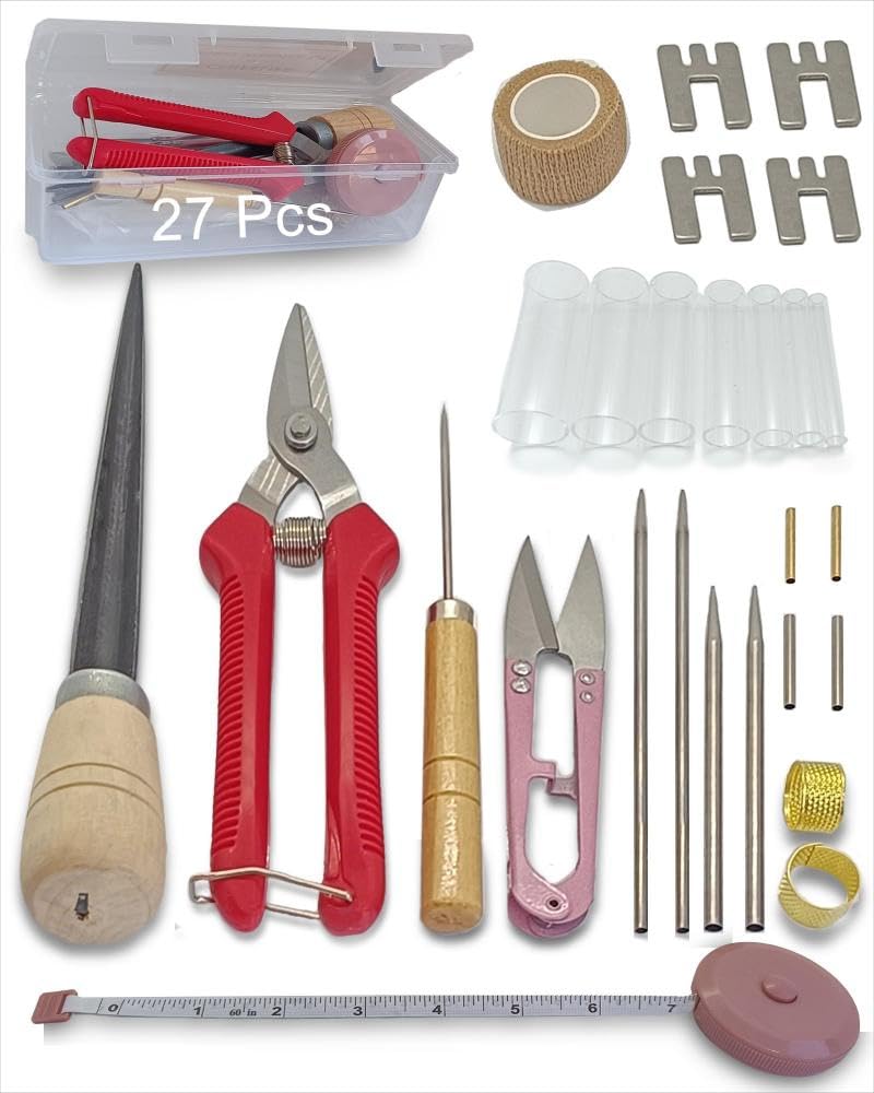CCFREELIFE - Kit de 27 piezas para tejer cestas, fácil de usar, para adultos, niños y principiantes, kit de reparación de mimbre para muebles de mimbre