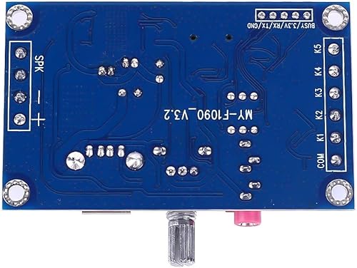 Miniatura 4 de DONGKER Módulo de reproducción de voz MY-F1090, módulo de voz de música DC 12V-24V con ajustador de volumen y una placa de reproducción de sonido de