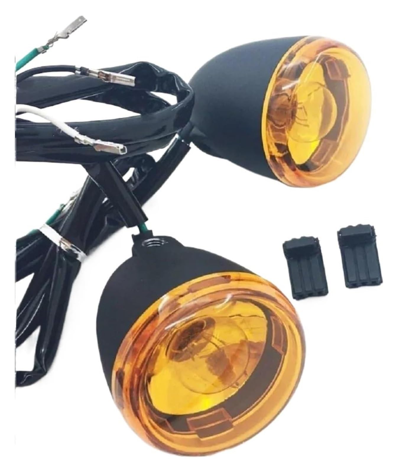 Motocicletta Direzione Lampada per Harley per Sportster XL 883 1200 1992-2016 Ricambi per Moto Indicatore di Direzione Anteriore Funzionamento(Yellow)