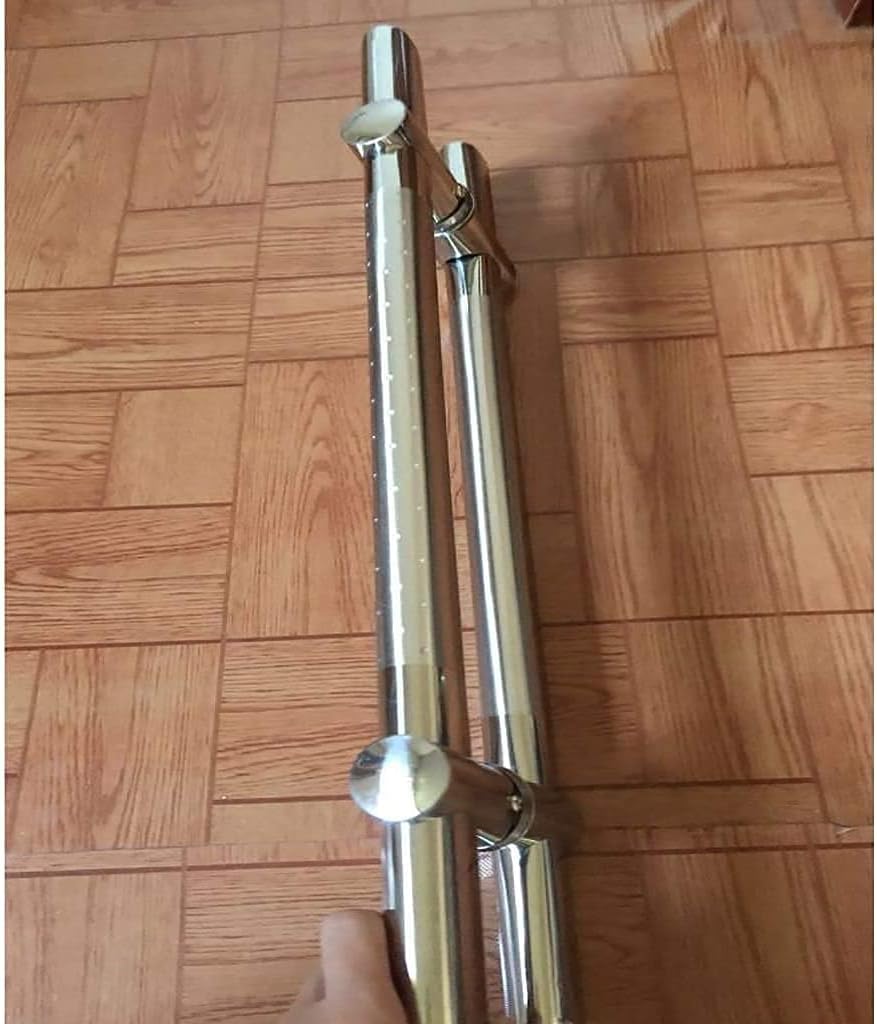 Adjustable Stainless Steel Commercial Glass Sliding Door Handles Push Pull Wooden Barn Door Handle Sets (5 Lengths)