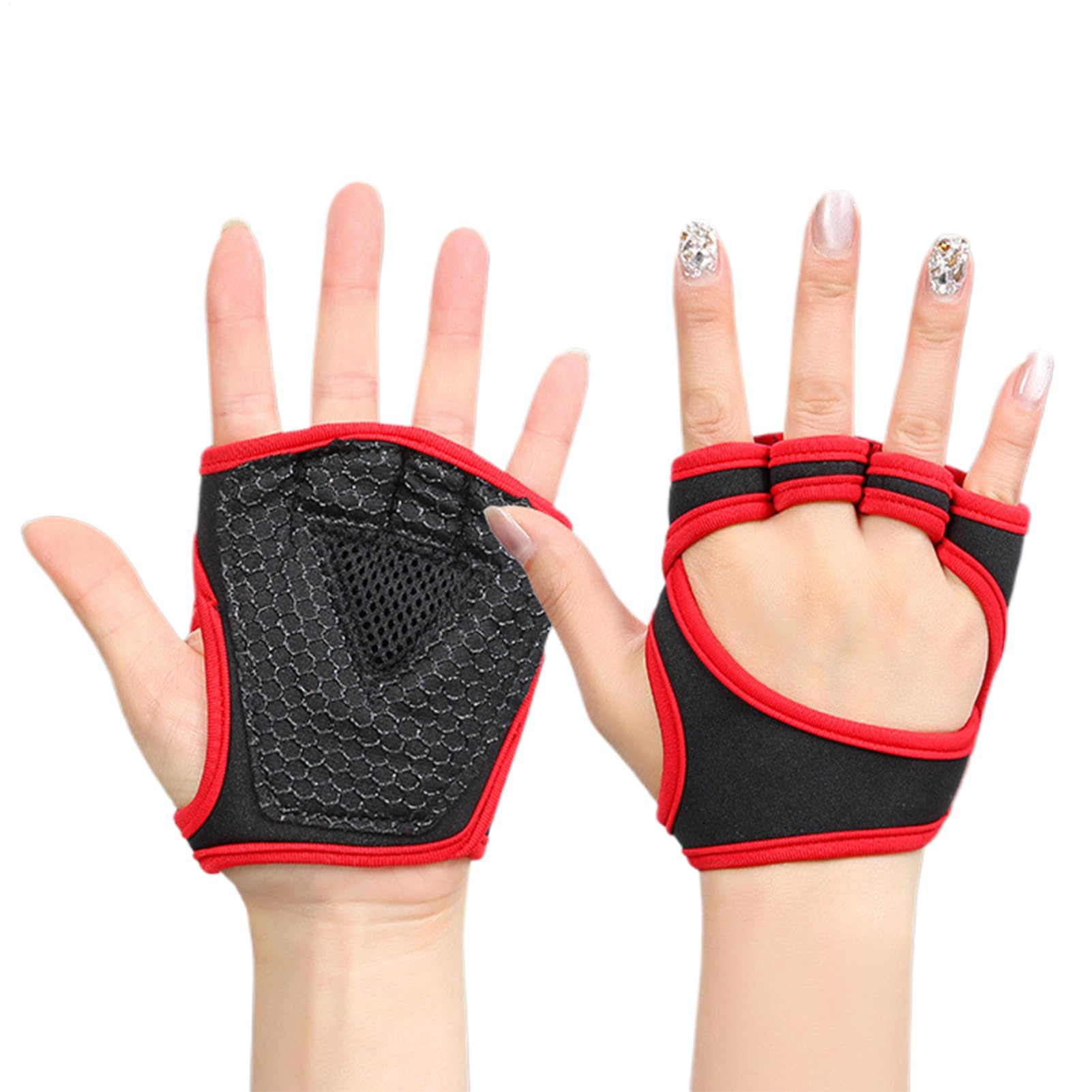 Damskie rękawiczki do ćwiczeń damskie rękawice na siłownię | Mittens Oddychające Half Finger Weight Training Accessories Training Equipment Anti-skid Yoga Protection