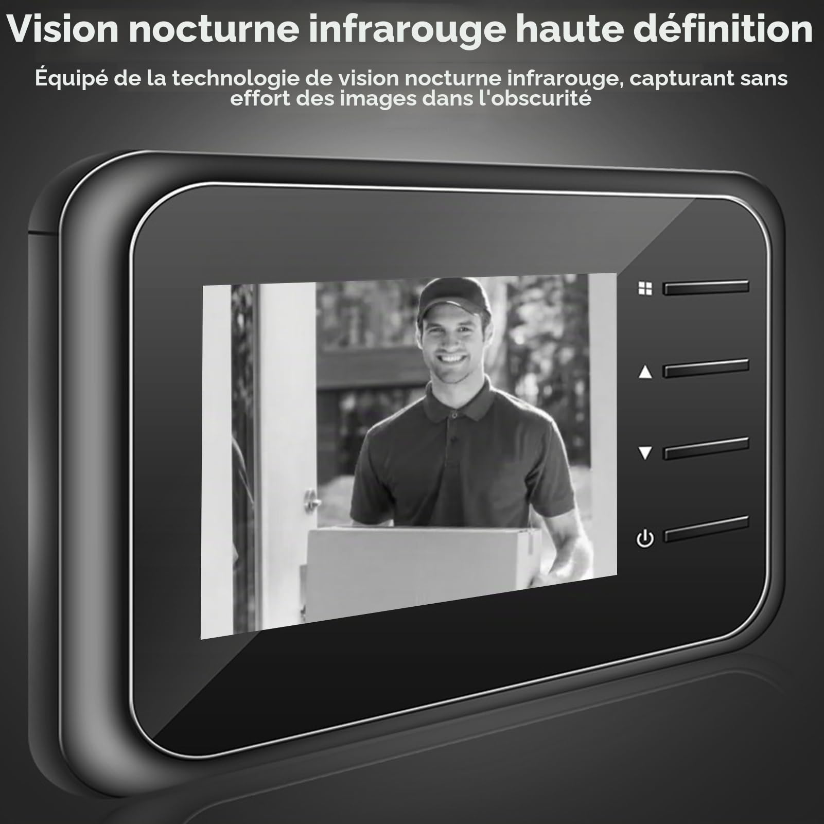Sonnette de porte vidéo 2,4 pouces, écran LCD, caméra intelligente œil de chat avec sonnette de porte pour votre porte d'entrée