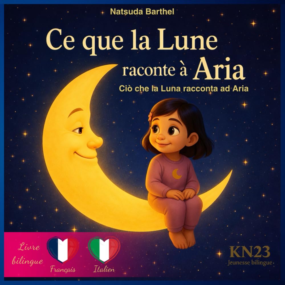 Ce que la Lune raconte à Aria: Livre jeunesse bilingue français – italien