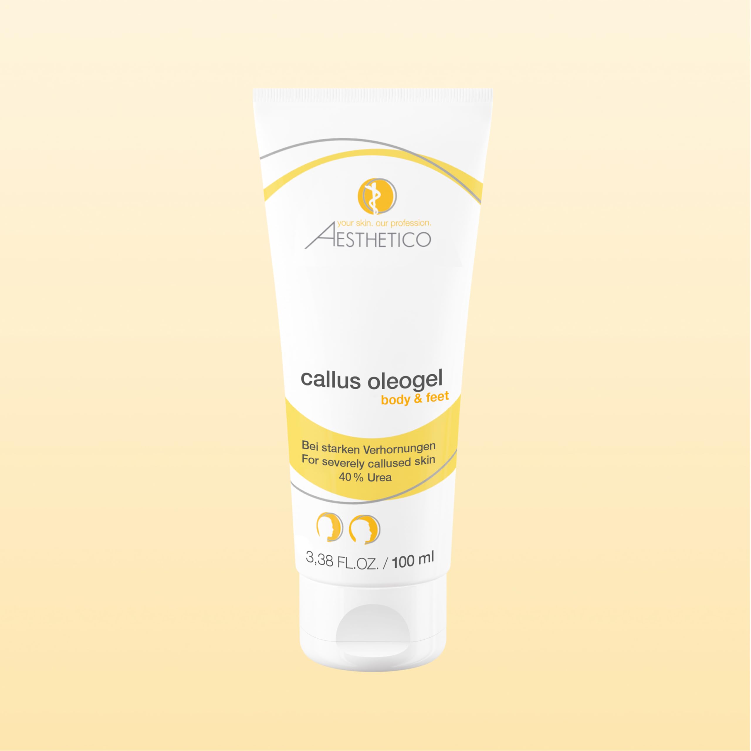 AESTHETICO callus oleogel 100 ml - Intensivpflege gegen starke Verhornungen mit 40% Urea für raue, rissige Haut, regenerierend & feuchtigkeitsbindend, ideal für Hände & Füße und bei Psoriasis
