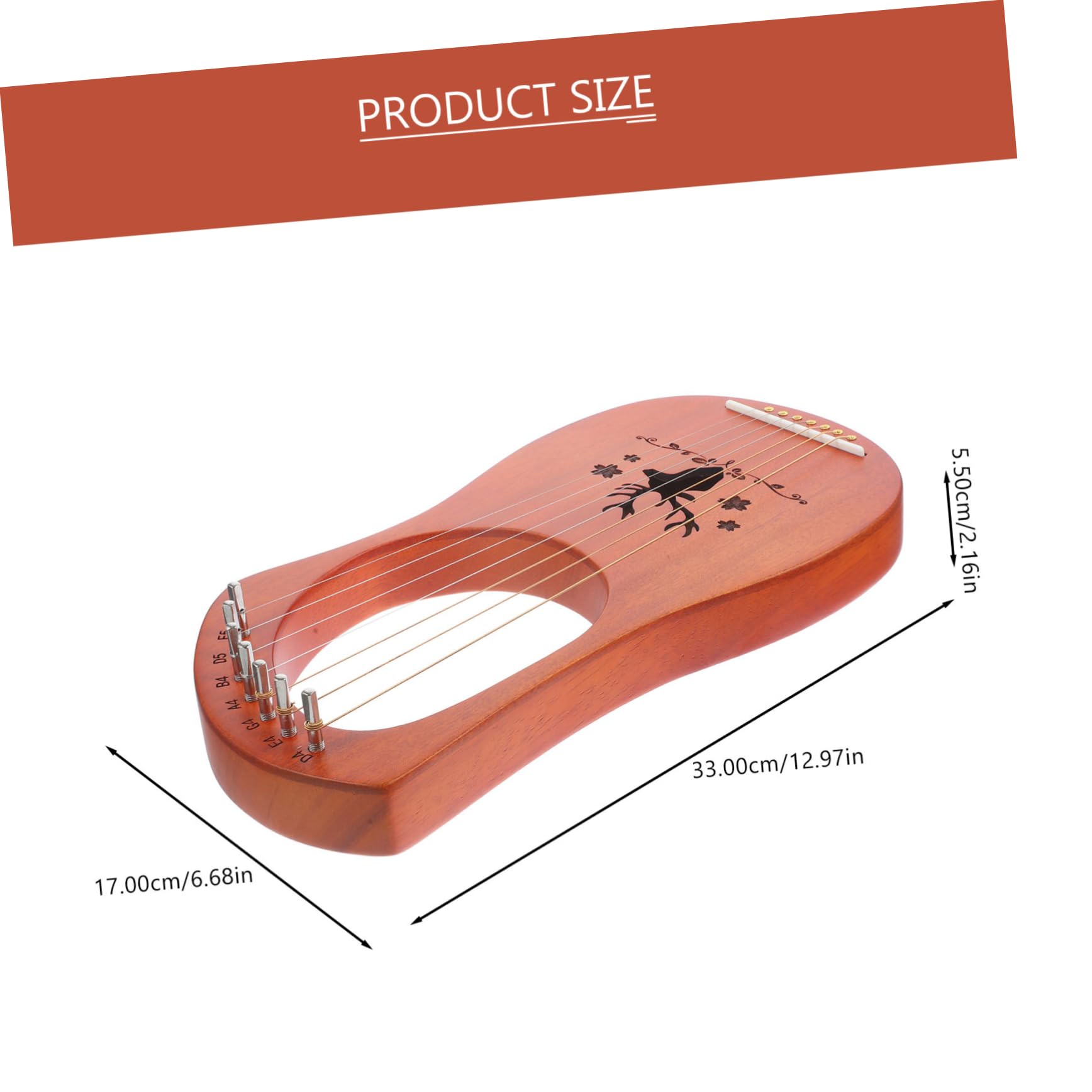 Amazon | LIFKOME 7弦 木製リラハープ 携帯可能な小型ハープ 初心者