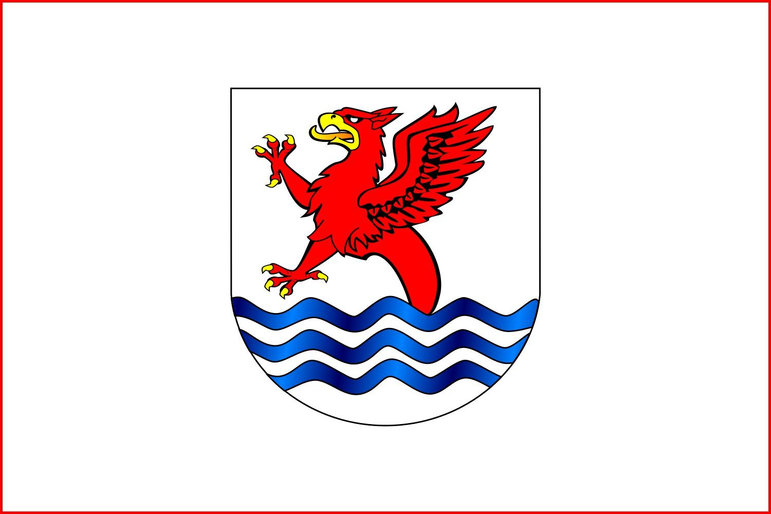 Drapeau POL Słupsk horizontal grand format paysage de 1.35m² pour extérieur