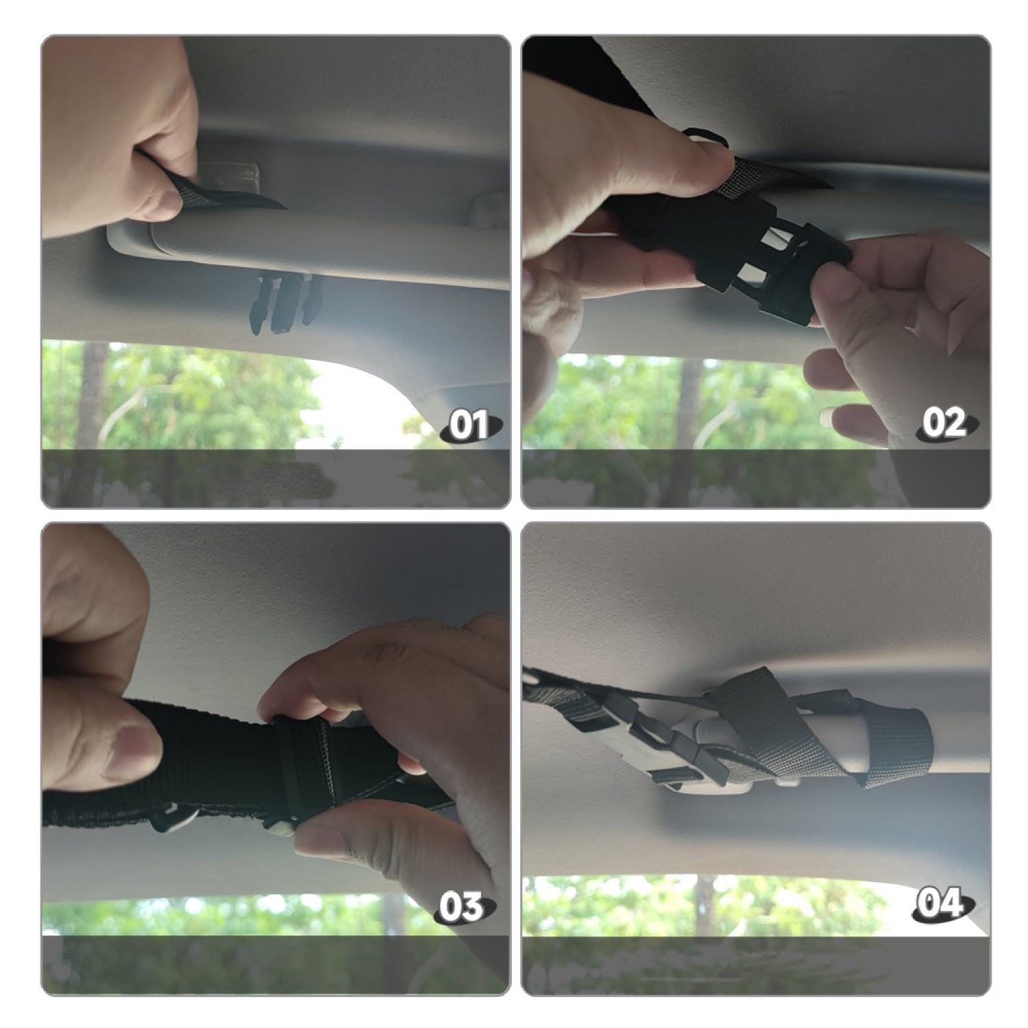 Rete Portaoggetti Da Soffitto Auto 90x65 Cm - Con Cerniera, Per SUV, Furgone, Jeep, Campeggio - Foto 11