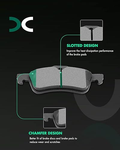 Miniatura 1254 de Kits de frenos y rotores, rotores de freno SCITOO y 8 pastillas de cerámica para 08-12 para Chrysler Town & Country, 08-12 para Dodge Grand Caravan