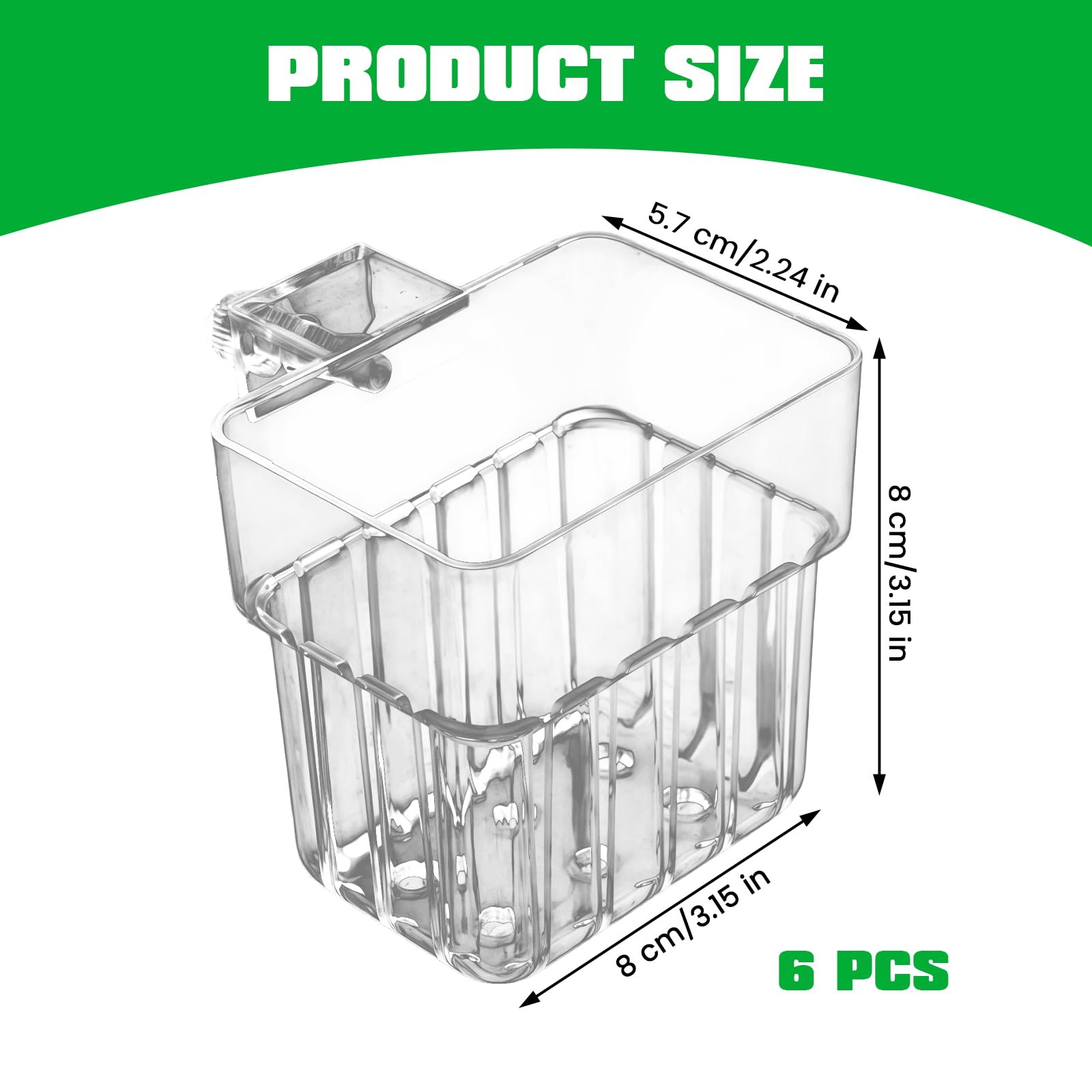 GOMETY Lot de 6 supports de plantes d'aquarium transparents pour aquarium, paniers à plantes suspendus, avec trous, support pour plantes aquatiques, décoration d'aquarium