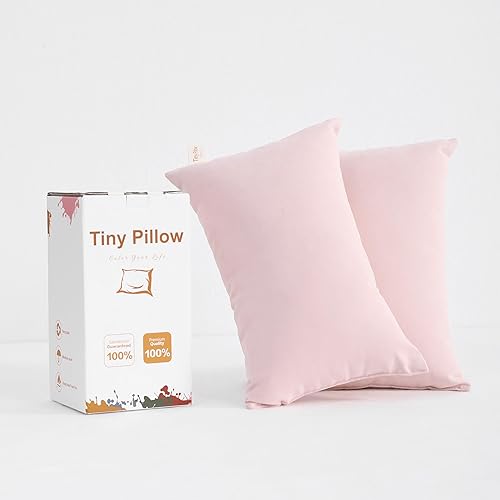 Miniatura 2 de BEDSUM Paquete de 2 almohadas pequeñas, mini almohada de microfibra de 11 x 7 pulgadas para viajes, perros, gatos, suaves y lavables a máquina,