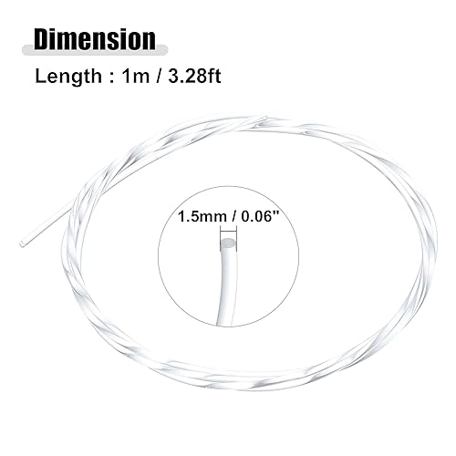 Miniatura 5 de ACROPIX 0.059 in 0.06" 3.3 ft 3.28ft Universal PMMA Cable de fibra óptica de plástico de brillo lateral Cable de fibra óptica para coche