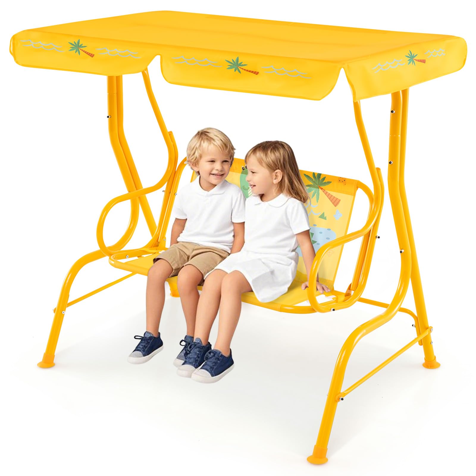 Amazon.com: CHEFJOY Kids Porch Swing, 2-Seater Outdoor Lounge