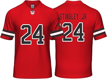 Custom Mens/Women/Youth Football Stitched T-Shirt for Sports Fan Navy/Red No Brand/Logos