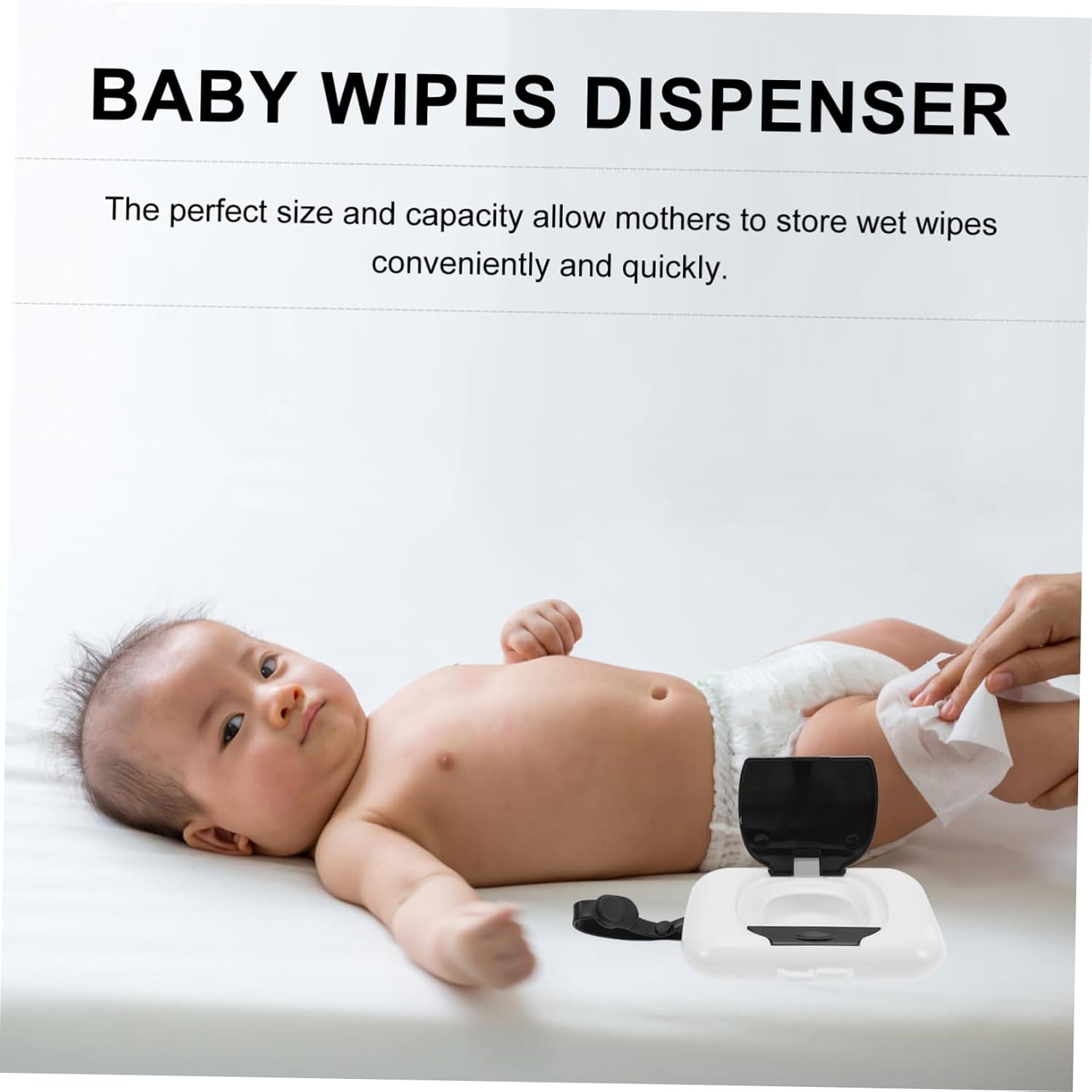 Milisten Portable Wipes Dispenser Versatile Wipe Holder for Strollers Cribs and Diaper Bags Easy One-Handed Access for Quick Cleanup and Toddlers