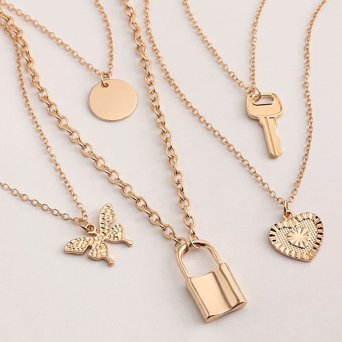 Plated-Toned 5 Trending Necklaces Combo