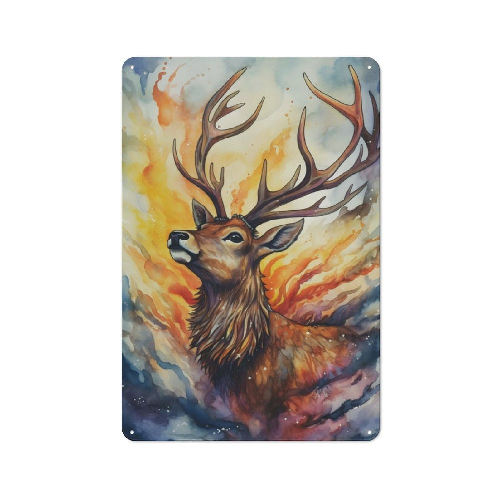 Junmoney Magical Deer Tin Sign 30X20cm With For Workshop Wall, Vintage Decor, For Metal Sign Collectors, For Garage And Workshop Walls