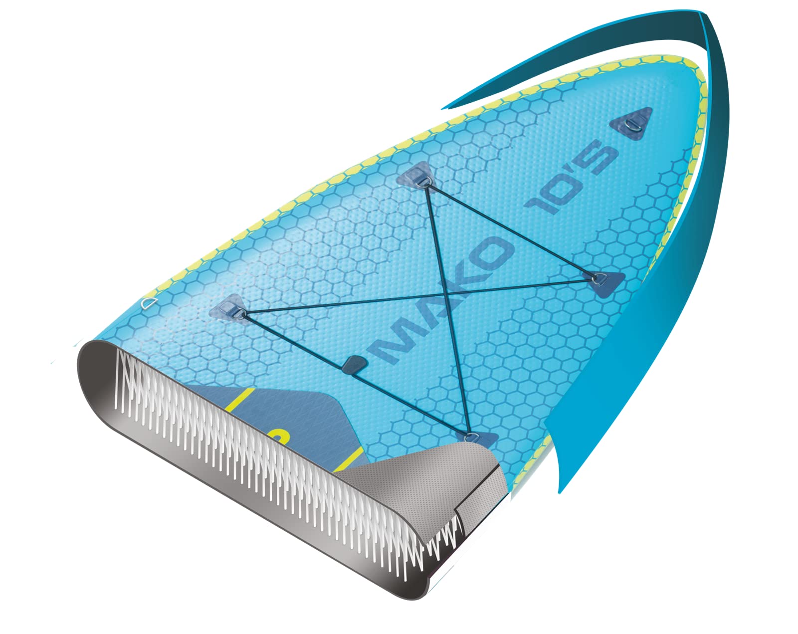 Wattsup - pb -wmak105 - wattsup mako 10'5 - spessore 15 cm - goccia - punto - rigido e robusto - 115 kg