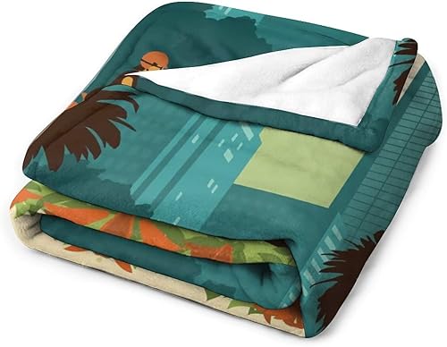 Miniatura 8 de Madrid - Manta de póster vintage de franela de lujo para sofá, cama cómoda, cálida, suave, esponjosa, de felpa, para sala de estar, sofá,