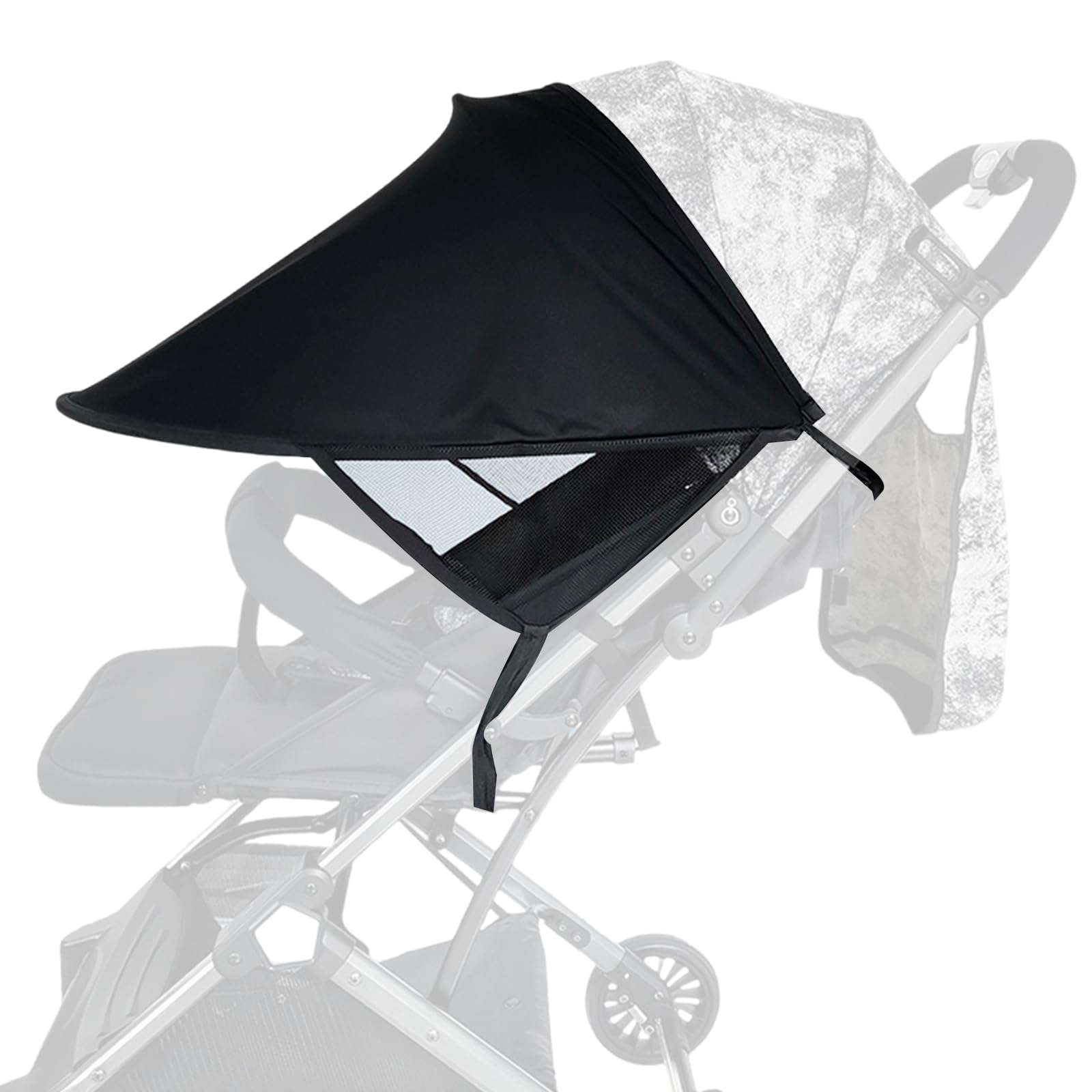 Universal Baby Stroller Sun Cover, Pram Buggy Sunshade and Blackout Blind, Foldable Adjustable Sun Protection Canopy
