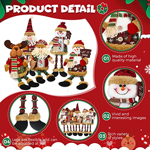 Aoriher-5-Pieces-Christmas-Shelf-Sitters-Plush-Santa-Snowman-Decorations-Reindeer-Christmas-Table-Fireplace-Decorations-Xmas-Sitting-Figurines-Ornament-for-Indoor-Home-Decor Aoriher 5 Pieces Christmas Shelf Sitters Plush Santa Snowman Decorations Reindeer Christmas Table Fireplace Decorations Xmas Sitting Figurines Ornament for Indoor Home Decor