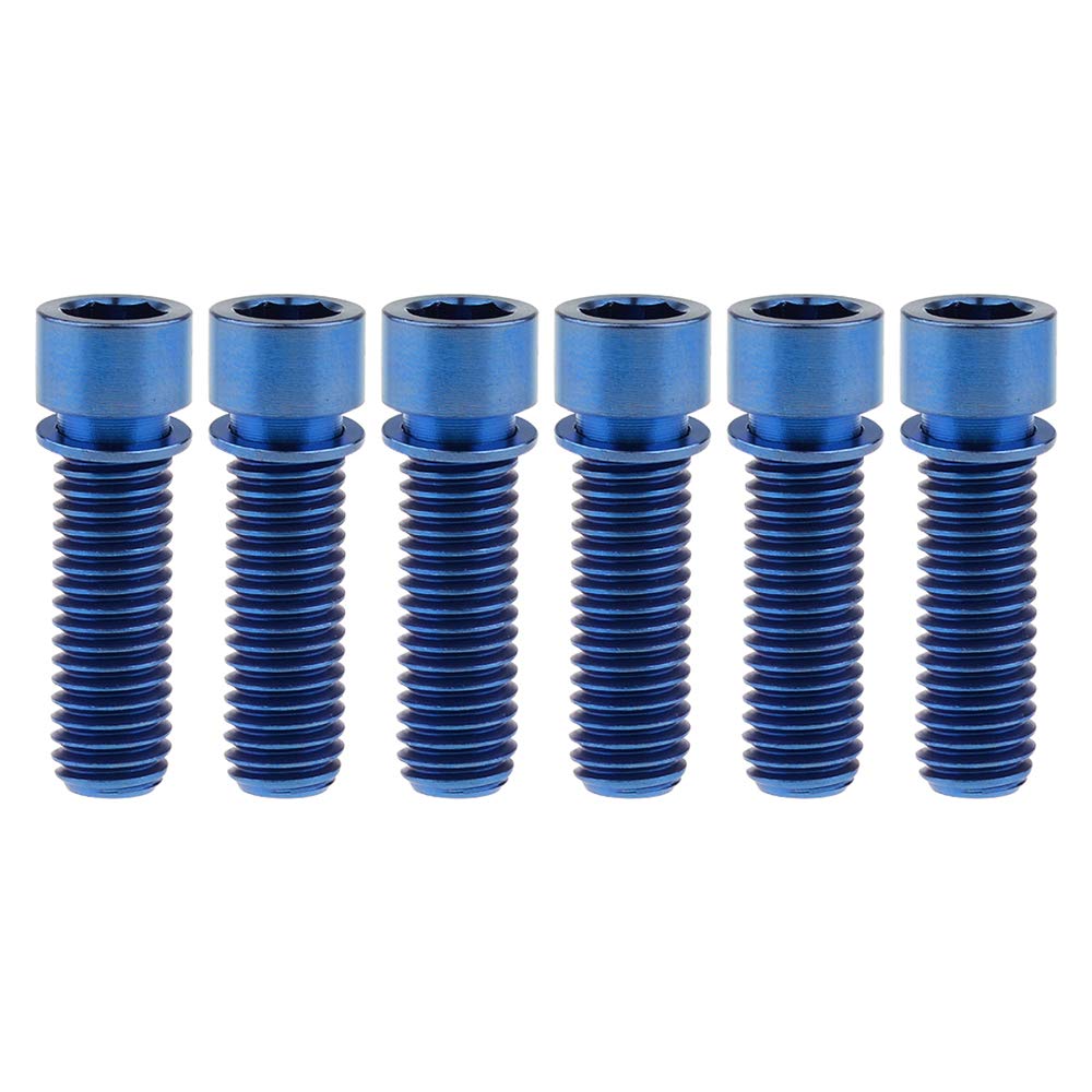 DWAMMEBRS Bolt M8x25mm Square Head Allen Screw With Washer For Bicycle Parts Pack Of 6(Blue)