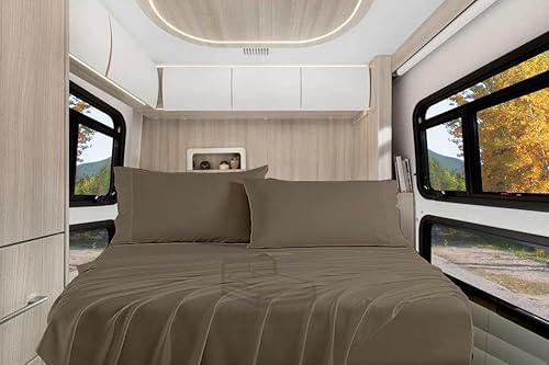 Miniatura 83 de Sábanas extra largas de tamaño individual XL para dormitorio, sábanas de microfibra súper suave, ropa de cama de lujo de hotel, sábanas de Azul