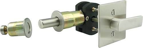 Miniatura 10 de INOX EC1216-BD4214-19G Cerradura de privacidad para puerta de granero, rosa redonda, 2-14 pulgadas BS, TT16 Turn, 19G, 2.25 pulgadas de cara, negro