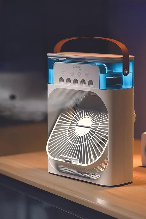 3'ü 1 検索da Soğuk Buharlı Nemlendirici Masaüstü Vantilatör USB Fan Gece Lambası 600ml