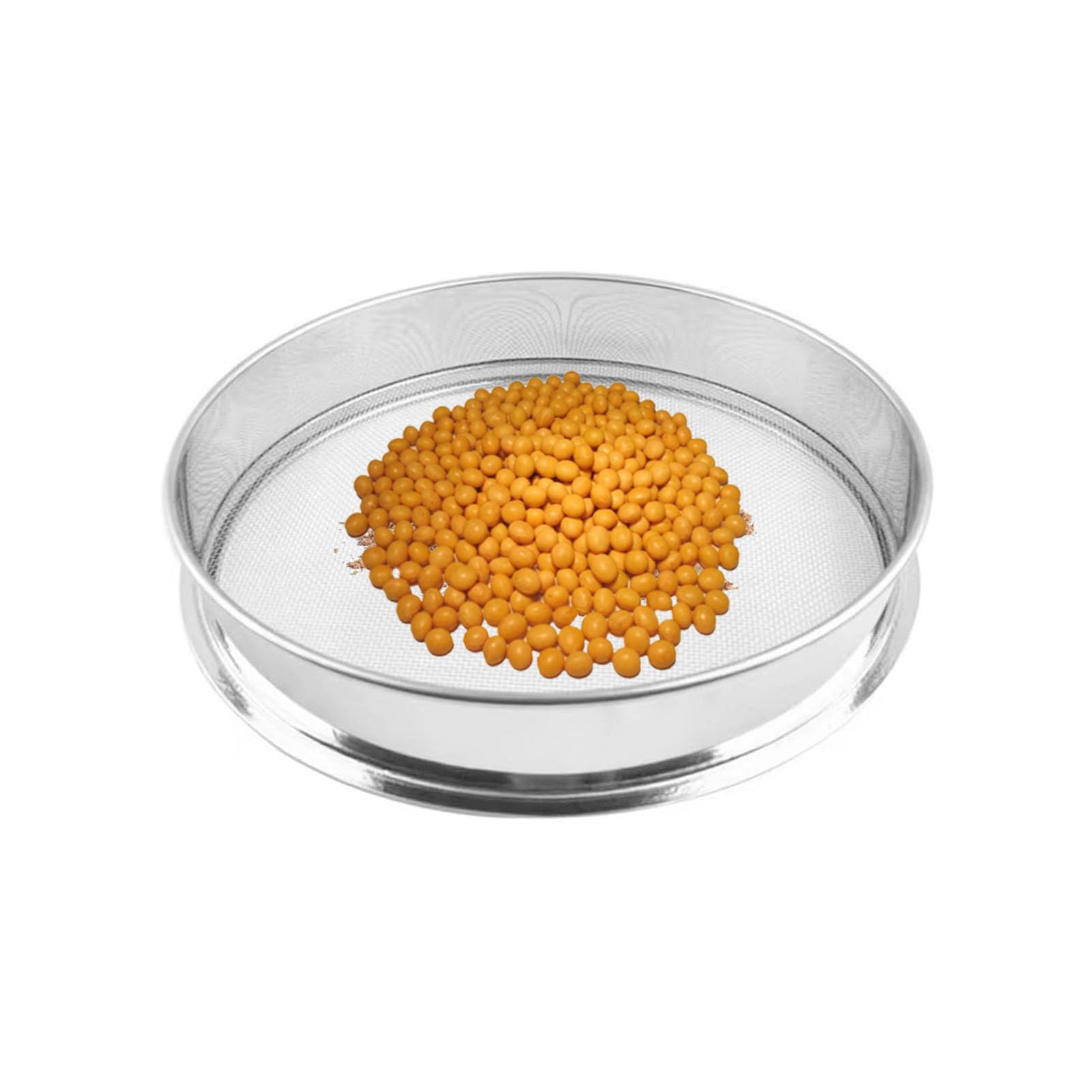 NAKUL Tamis Jardinage en Acier Inoxydable,Tamis Sable,Tamis Rond,Tamis Cuisine,Tamis à Compost Fin pour Terre et Pierres diamètre 30 cm
