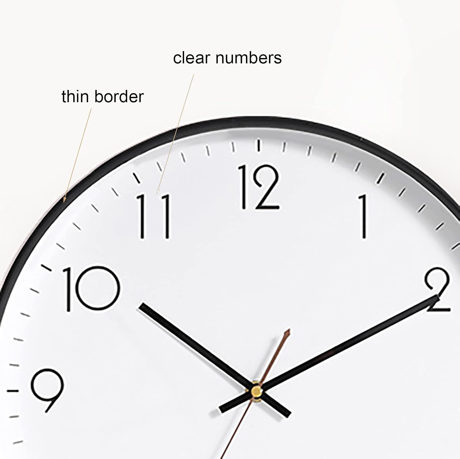 JATIBOSH Outdoor Wall Clock 10/12/14 Inch Large Display Battery Operated Decorative Clock Electronic Quartz Hunging Clock Round for Pool Garden Patio Office Living Room (Battery Not Included)