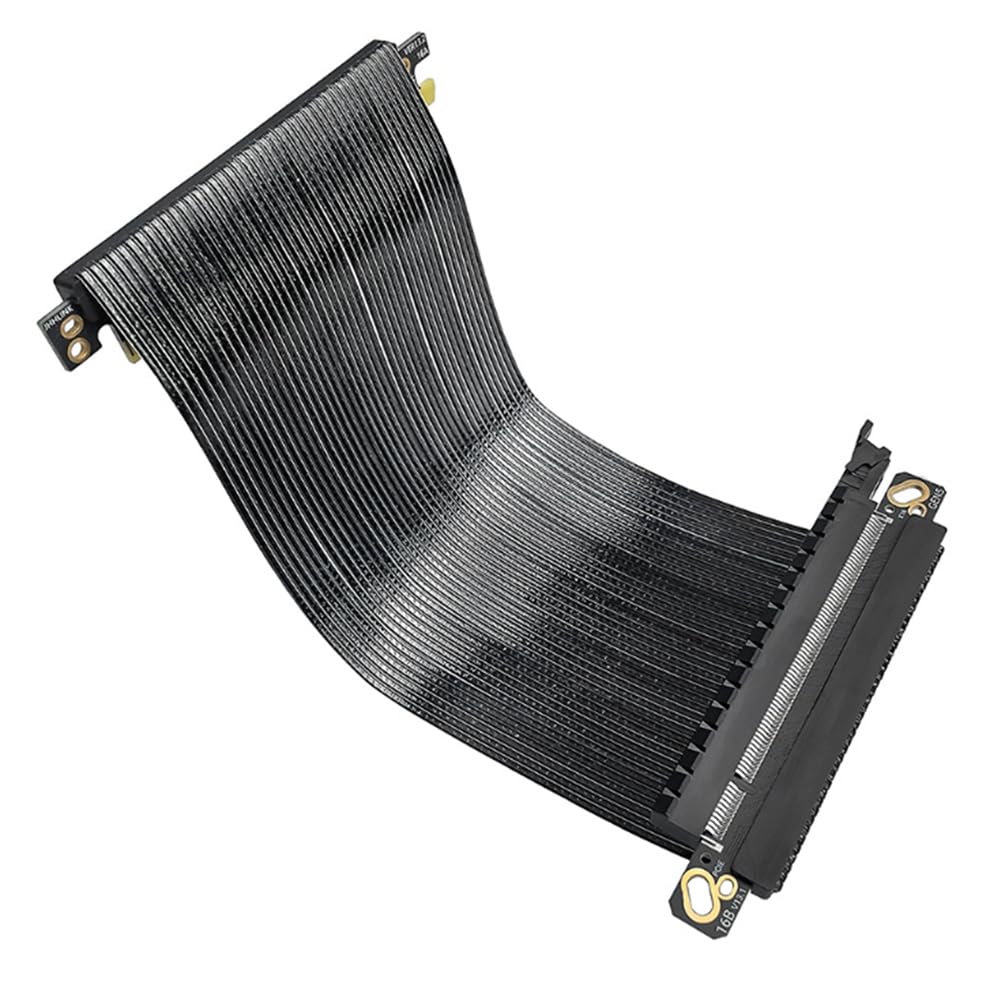 Premium PCIe 5.0 X16 pionowy kabel riser, posrebrzany ekranowany, do RTX5080, RTX4090, kompatybilny z ITX A